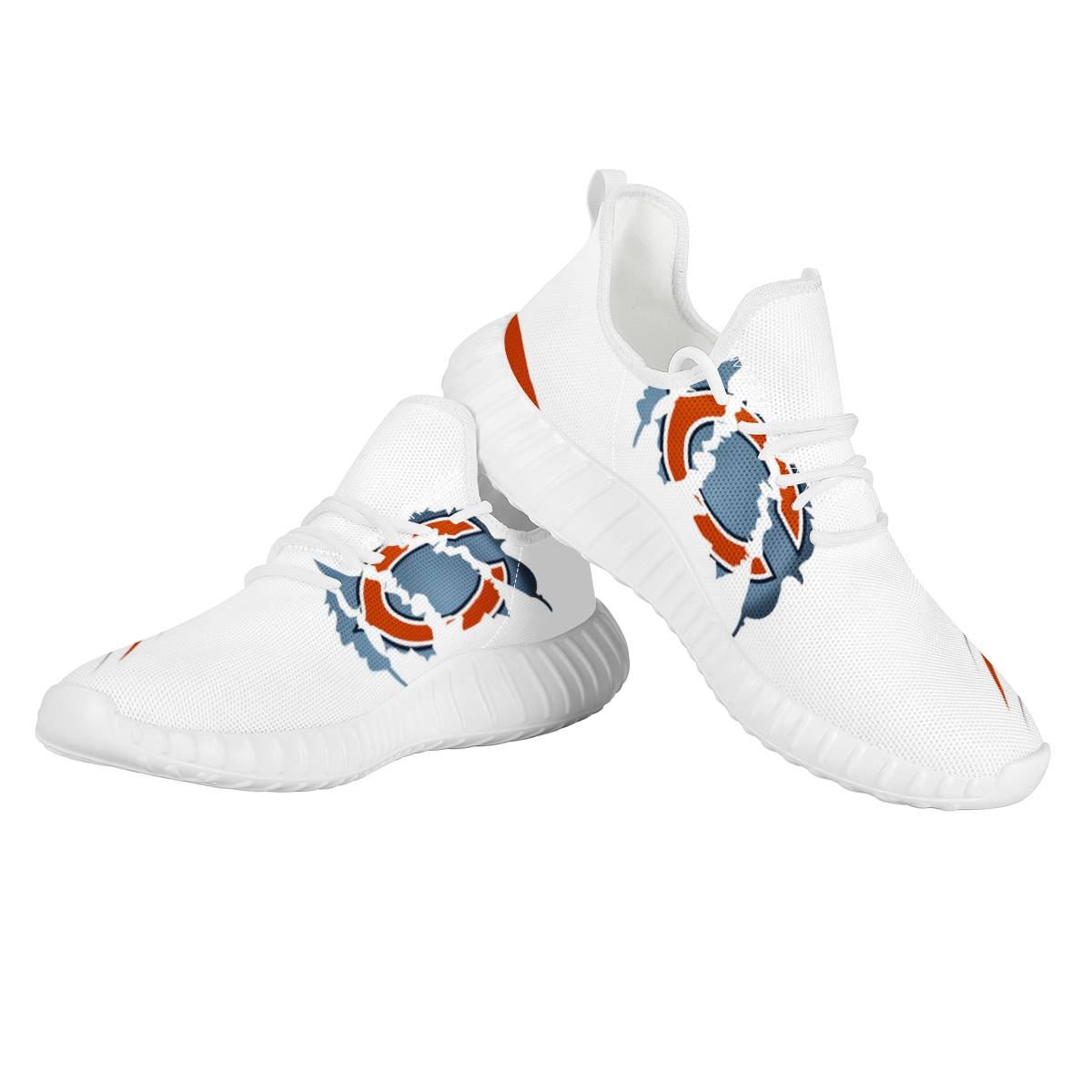 Men's Chicago Bears Mesh Knit Sneakers/Shoes 006 Men's Chicago Bears Mesh Knit Sneakers/Shoes 006